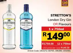 Jumbo Stretton's London Dry Gin OR Flavours offer