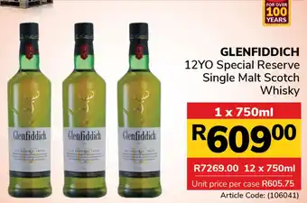 Glenfiddich 12YO Special Reserve Single Malt Scotch Whisky