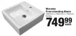 Build It Moretta Free-standing Basin offer