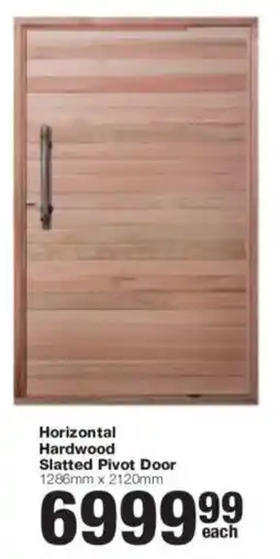 Build It Horizontal Hardwood Slatted Pivot Door offer