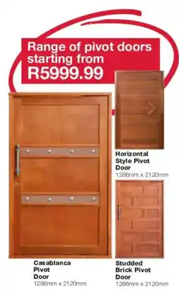 Build It Range of pivot doors offer