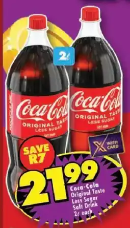 Shoprite Coca-Cola Original Taste Less Sugar Soft Drink offer