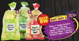 Shoprite Class 1 Golden Delicious Apples/ Class 1 Packham's Pears/ Class 1 Season's Favourite Apples offer