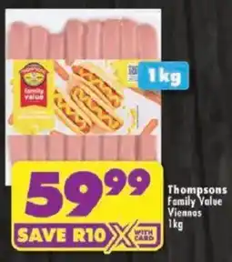 Shoprite Thompsons Family Value Viennas offer
