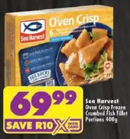 Shoprite Sea Harvest Oven Crisp Frozen Crumbed Fish Fillet Portions offer