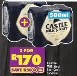 Shoprite Castle Milk Stout Beer Cans offer