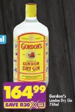 Shoprite Gordon's London Dry Gin offer