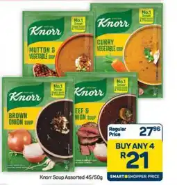 Pick n Pay Hypermarket Knorr Soup Assorted 45/50g offer