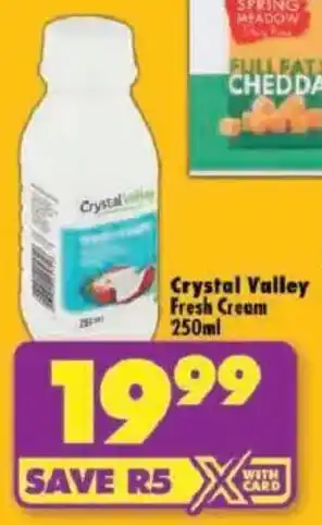 Shoprite Crystal Valley Fresh Cream offer