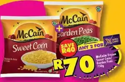 Shoprite McCain Frozen Sweet Corn/ Garden Peas offer