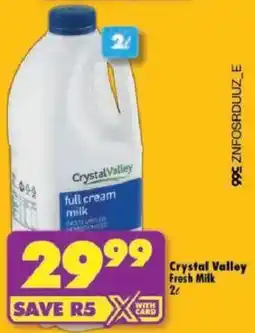 Shoprite Crystal Valley Fresh Milk offer