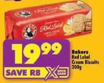 Shoprite Bakers Red Label Cream Biscuits offer