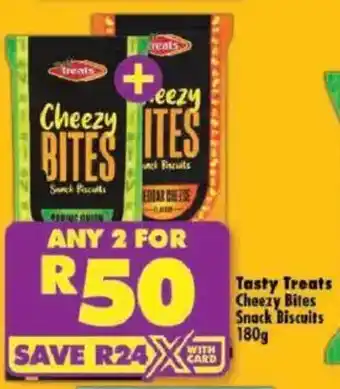 Shoprite Tasty Treats Cheezy Bites Snack Biscuits offer
