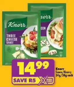 Shoprite Knorr Sauce/ Gravy offer