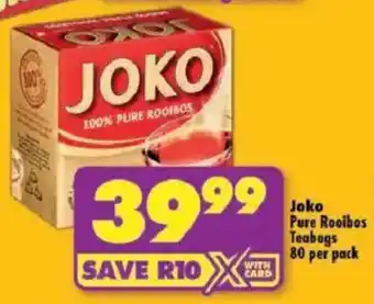 Shoprite Joko Pure Rooibos Teabags offer