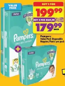Shoprite Pampers Value Pack Disposable Nappies/ Pants offer