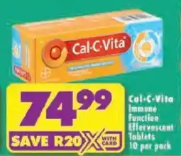 Shoprite Cal-C-Vita Immune Function Effervescent Tablets offer