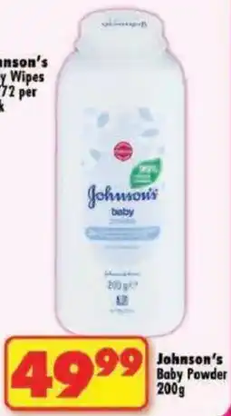 Shoprite Johnson's Baby Powder offer