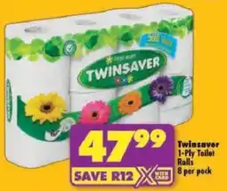 Shoprite Twinsaver 1-Ply Toilet Rolls offer