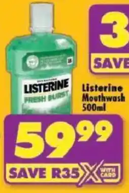 Shoprite Listerine Mouthwash offer