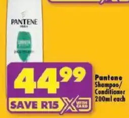 Shoprite Pantene Shampoo/ Conditioner offer