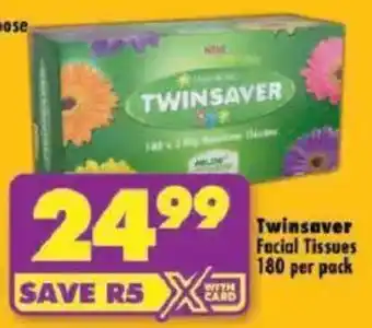 Shoprite Twinsaver Facial Tissues offer