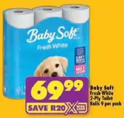 Shoprite Baby Soft Fresh White 2-Ply Toilet Rolls offer