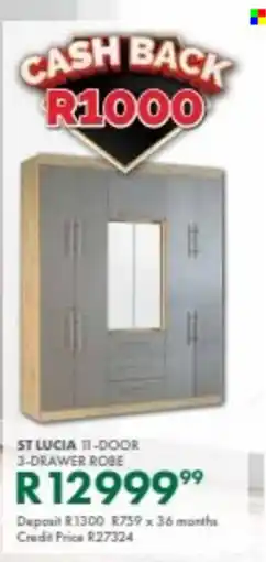 Beares St lucia 11-door 3-drawer robe offer