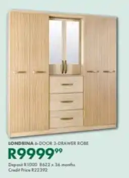 Beares Londrina 6-door 3-drawer robe offer