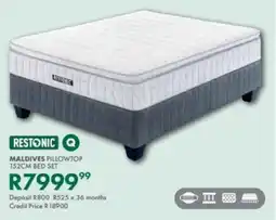 Beares Restonic maldives pillowtop 152cm bed set offer