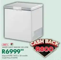 Beares Defy white chest freezer offer