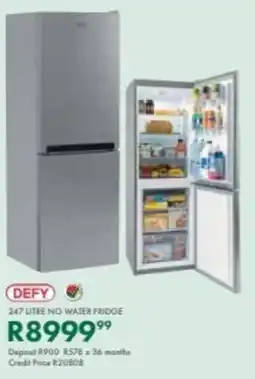 Beares Defy no water fridge offer