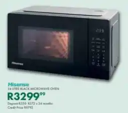 Beares Hisense black microwave oven offer