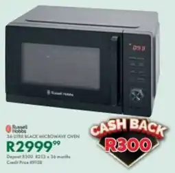 Beares Russell hobbs black microwave oven offer