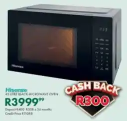 Beares Hisense black microwave oven offer