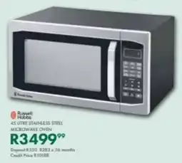 Beares Russell hobbs stainless steel microwave oven offer