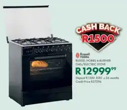 Beares Russel hobbs 6-burner gas/ electric stove offer