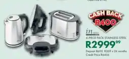 Beares Inspire 4-piece pack stainless steel offer