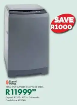 Beares Russell hobbs top loader stainless steel offer