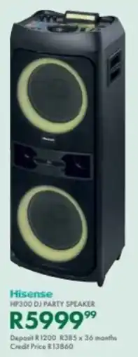 Beares Hisense hp300 dj party speaker offer