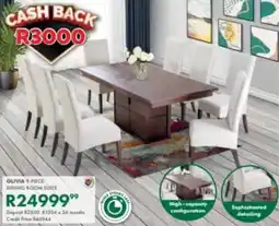 Beares Olivia dining room suite offer