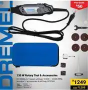 Builders Warehouse Dremel 130W Rotary Tool & Accessories 475764 offer