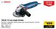Builders Warehouse Bosch 700W 115mm Angle Grinder 736103 offer