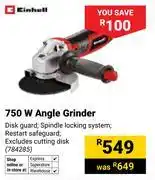 Builders Warehouse Einhell 750W Angle Grinder 784285 offer