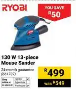 Builders Warehouse Ryobi 130W 13-Piece Mouse Sander 661737 offer