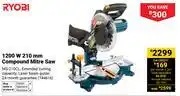 Builders Warehouse Ryobi 1200W 210mm Compound Mitre Saw MS-210CL 744616 offer