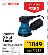 Builders Warehouse Bosch Random Orbital Sander GEX 12 850017898 offer