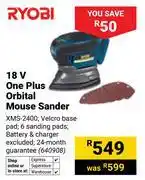Builders Warehouse Ryobi 18V One Plus Orbital Mouse Sander XMS-2400 640908 offer