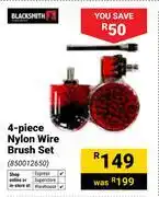 Builders Warehouse Blacksmith 4 Piece Nylon Wire Brush Set 850012650 offer