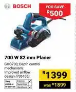 Builders Warehouse Bosch 700W 82mm Planer 736105 offer